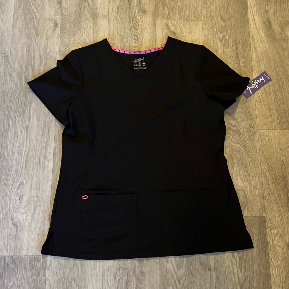 NWTs HeartSoul Scrub set in Black! Top size XL & Joggers XLP!